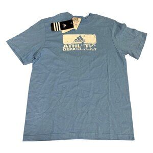 Adidas T Shirt Boys Size M Blue Short Sleeve Crew Neck NWT
